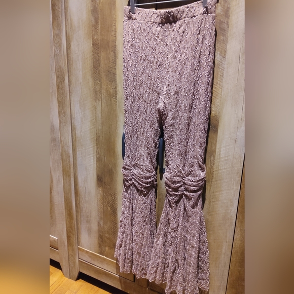 FREE PEOPLE Georgina Mesh Flare Pants NWT - Picture 8 of 13